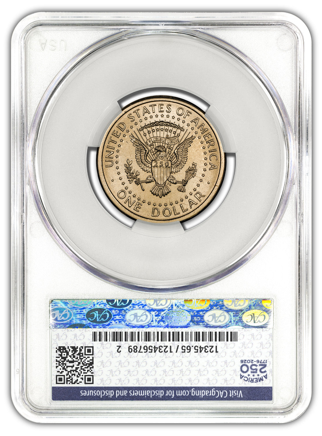 2026 President Donald J. Trump Semiquincentennial Dollar July 4th Privy FDD CAC MS65 Flag