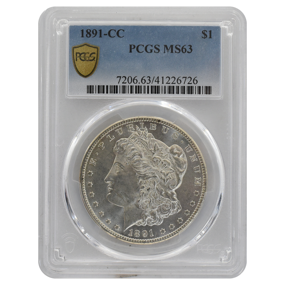 1891-CC Morgan Dollar MS63 PCGS