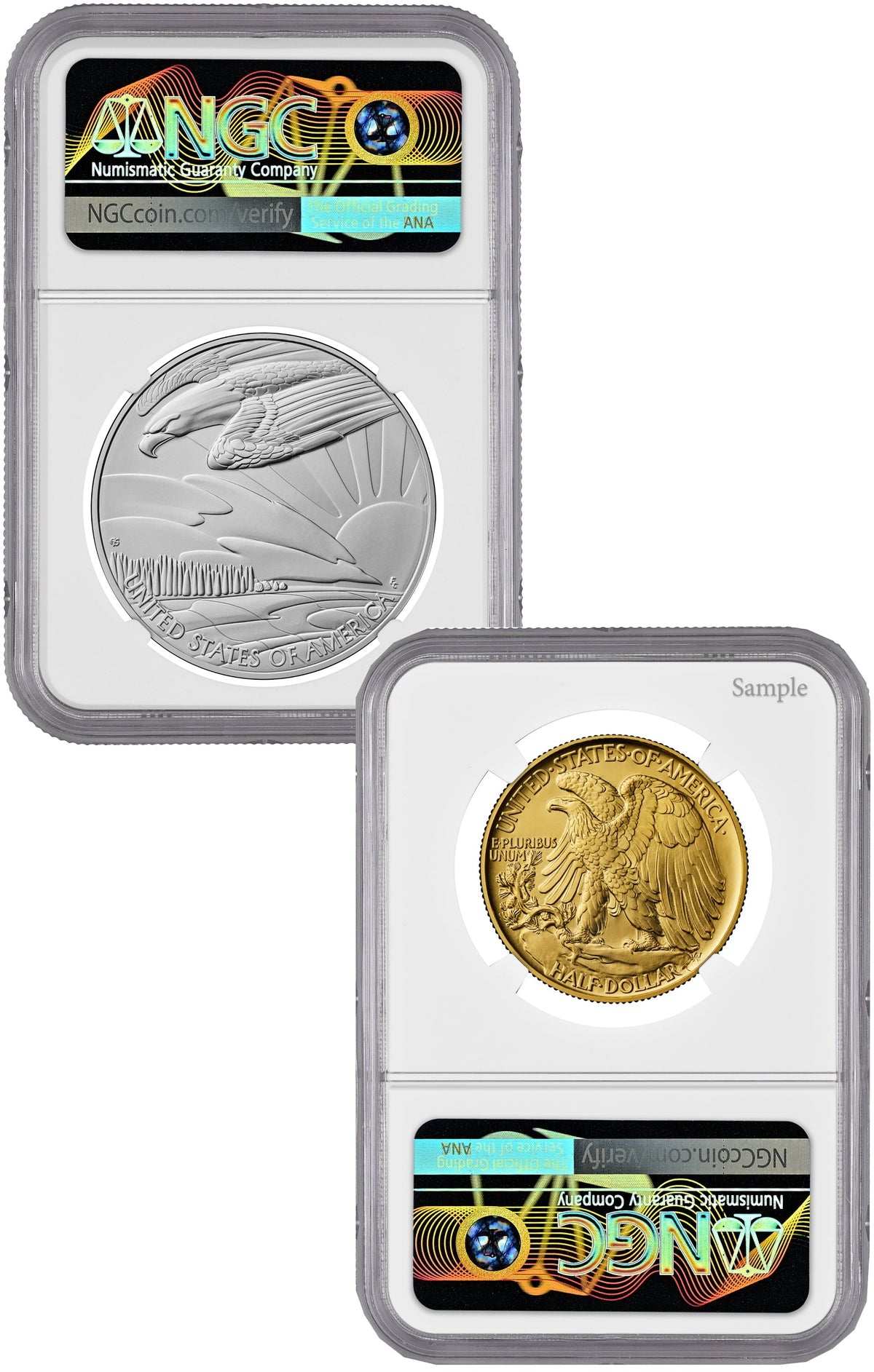 2026-W Gold Walking Liberty Half & Silver Medal Set FDI NGC SP70 Congress