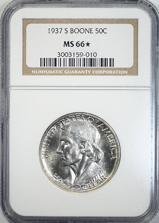 1937-S Boone Classic Commemorative Half Dollar 50C NGC MS66* Star