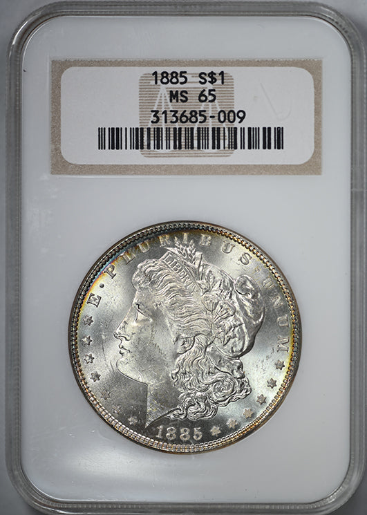 1885 Morgan Dollar $1 NGC Fatty MS65