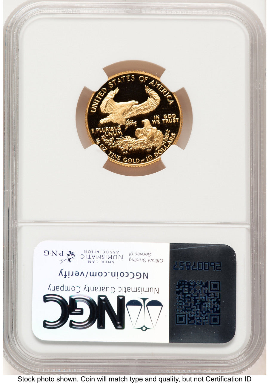 1988-P Proof Gold Eagle 1/4 oz Brown Label NGC PF70