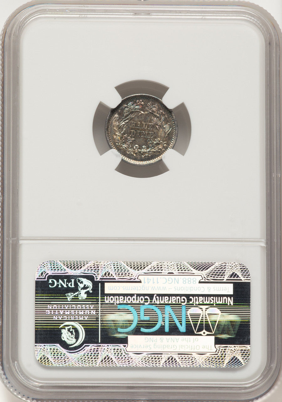 1860-O H10C Seated Half Dime NGC MS66