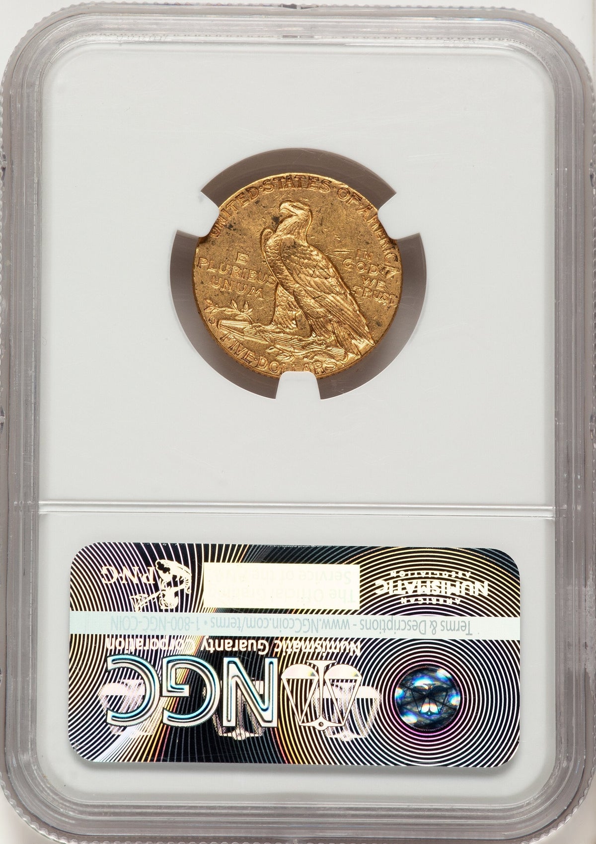 1911-S $5 Indian Half Eagle NGC MS61
