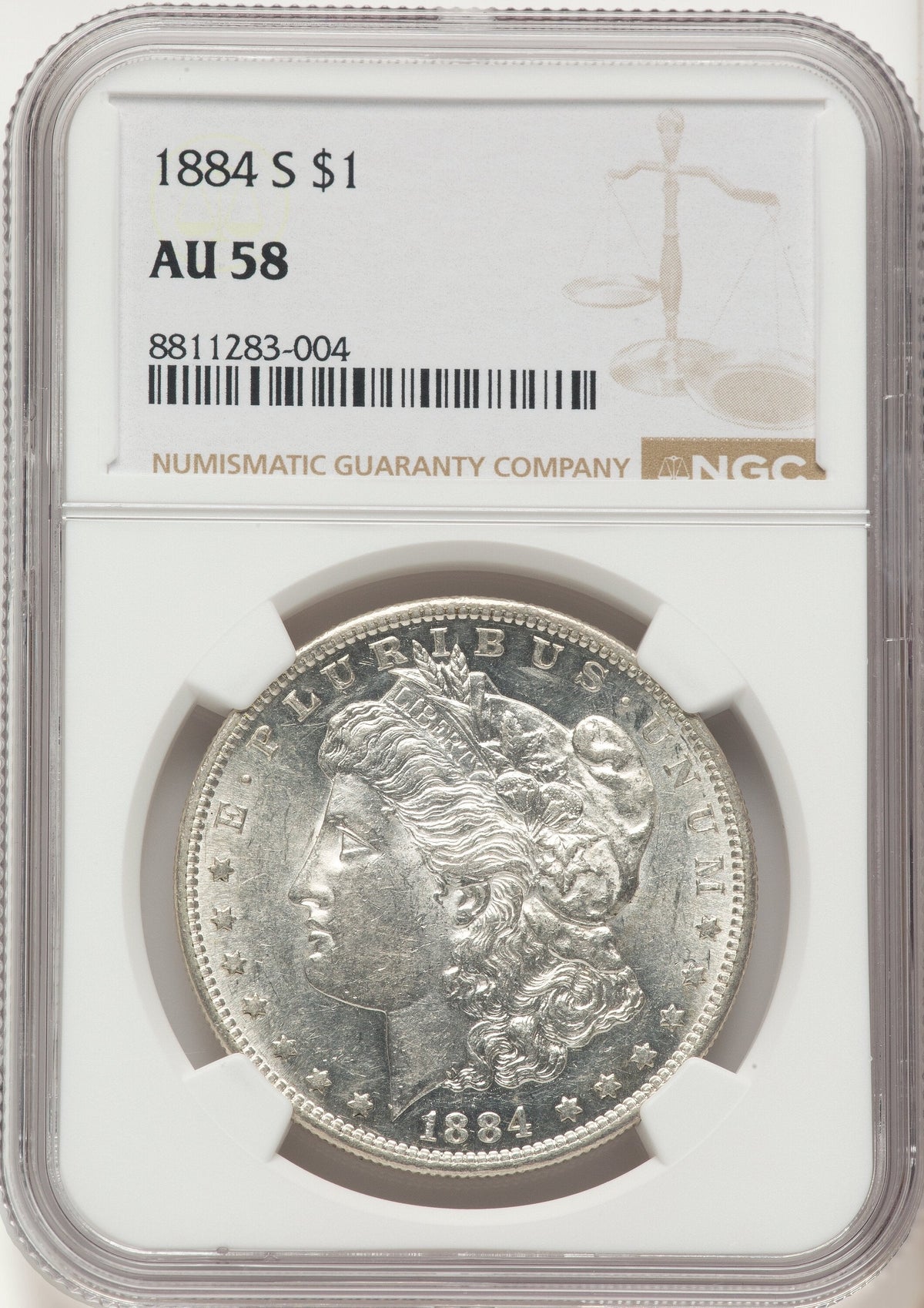 1884-S Morgan Dollar NGC AU58
