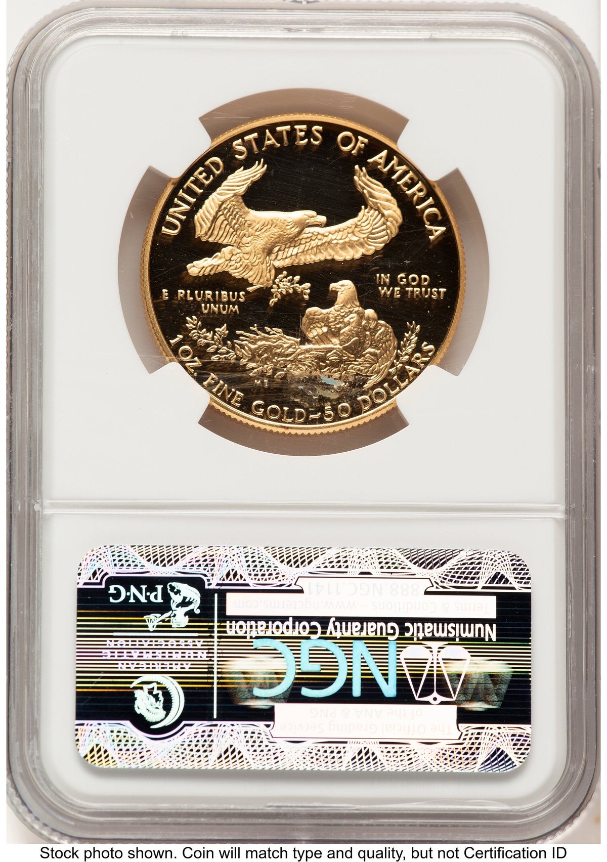 1993-W Proof Gold Eagle 1 oz Brown Label NGC PF70