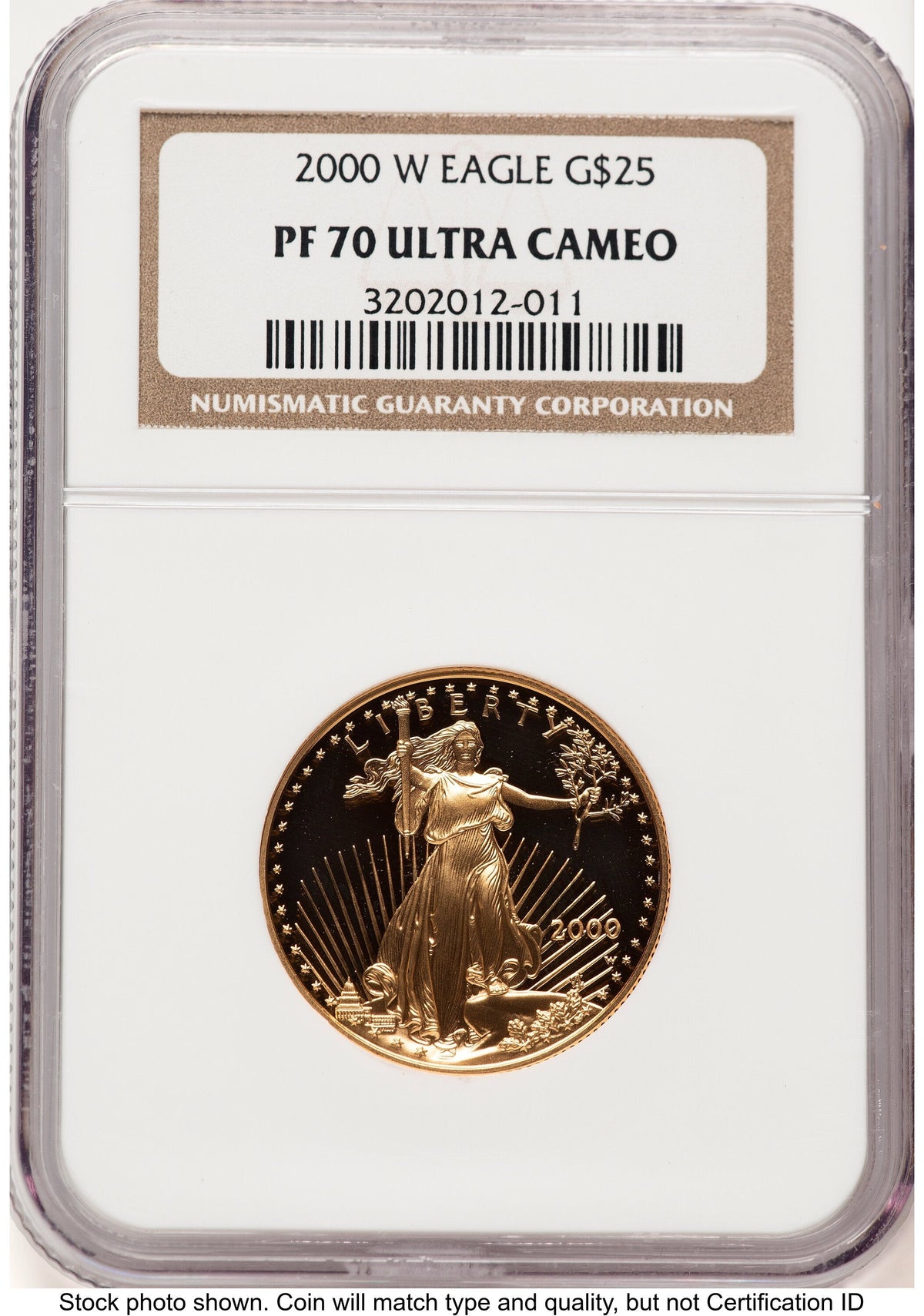 2000-W Proof Gold Eagle 1/2 oz Brown Label NGC PF70