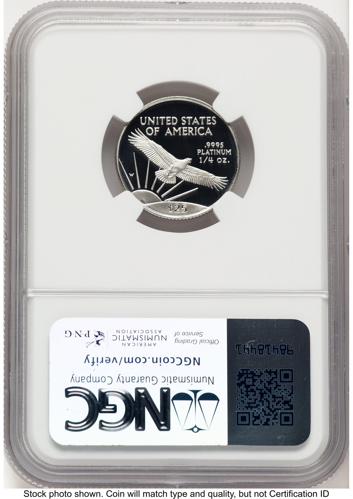 1997-W Proof Platinum Eagle 1/4 oz Brown Label NGC PF70