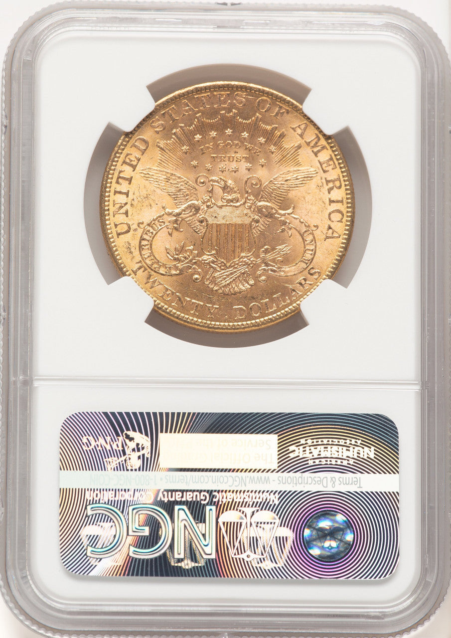 1901 $20 CAC Brown Label Liberty Double Eagle NGC MS63
