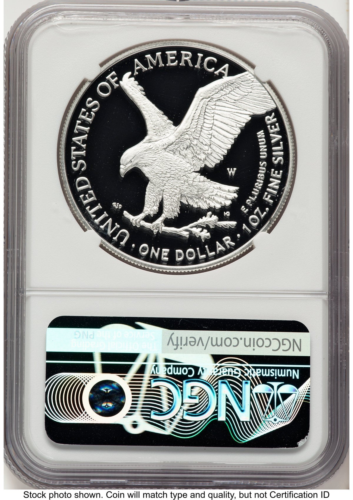 2025-W Proof Silver Eagle Privy U.S. Army 250th Anniversary 1 oz AR Mike Castle NGC PF70