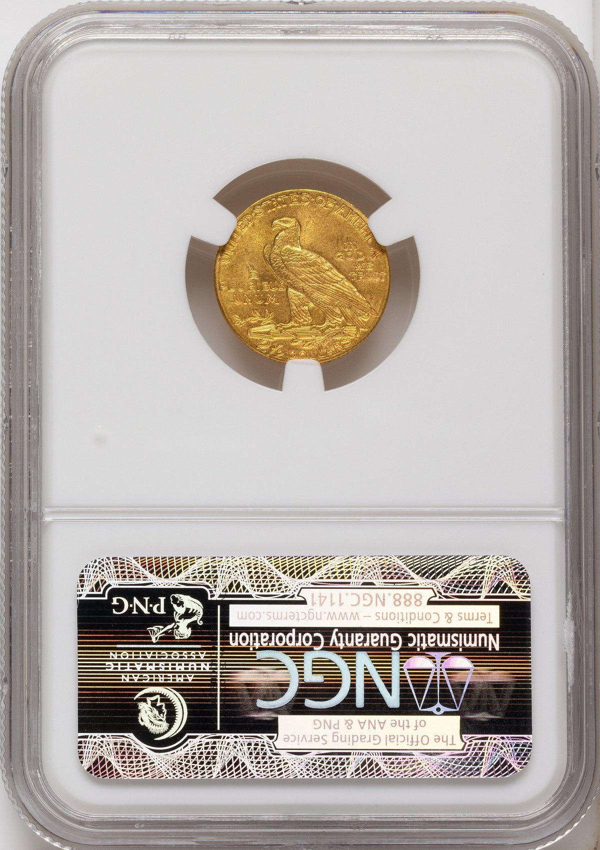 1911 $2.50 Indian Quarter Eagle NGC MS64