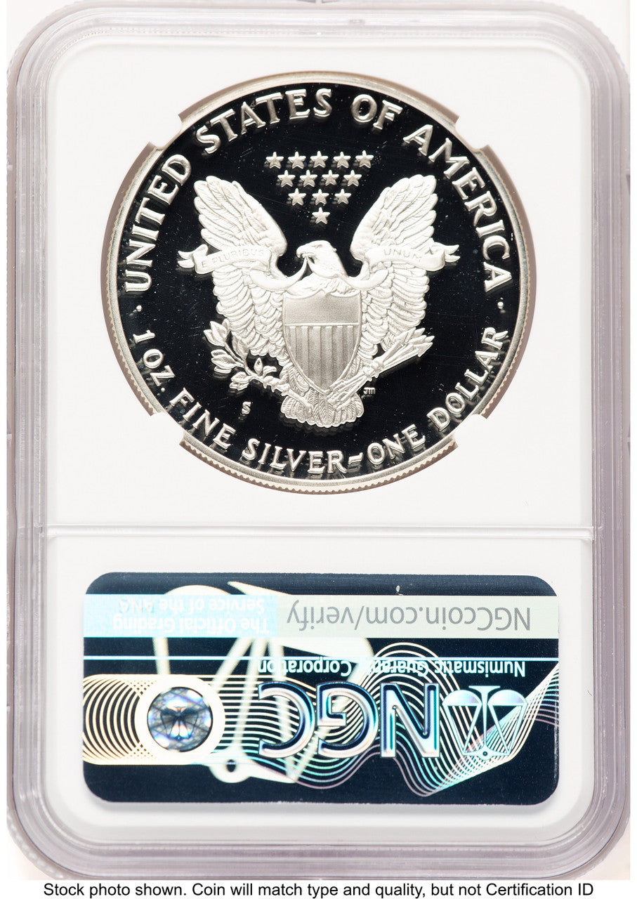 1990-S Proof Silver Eagle 1 oz Mike Castle NGC PF70