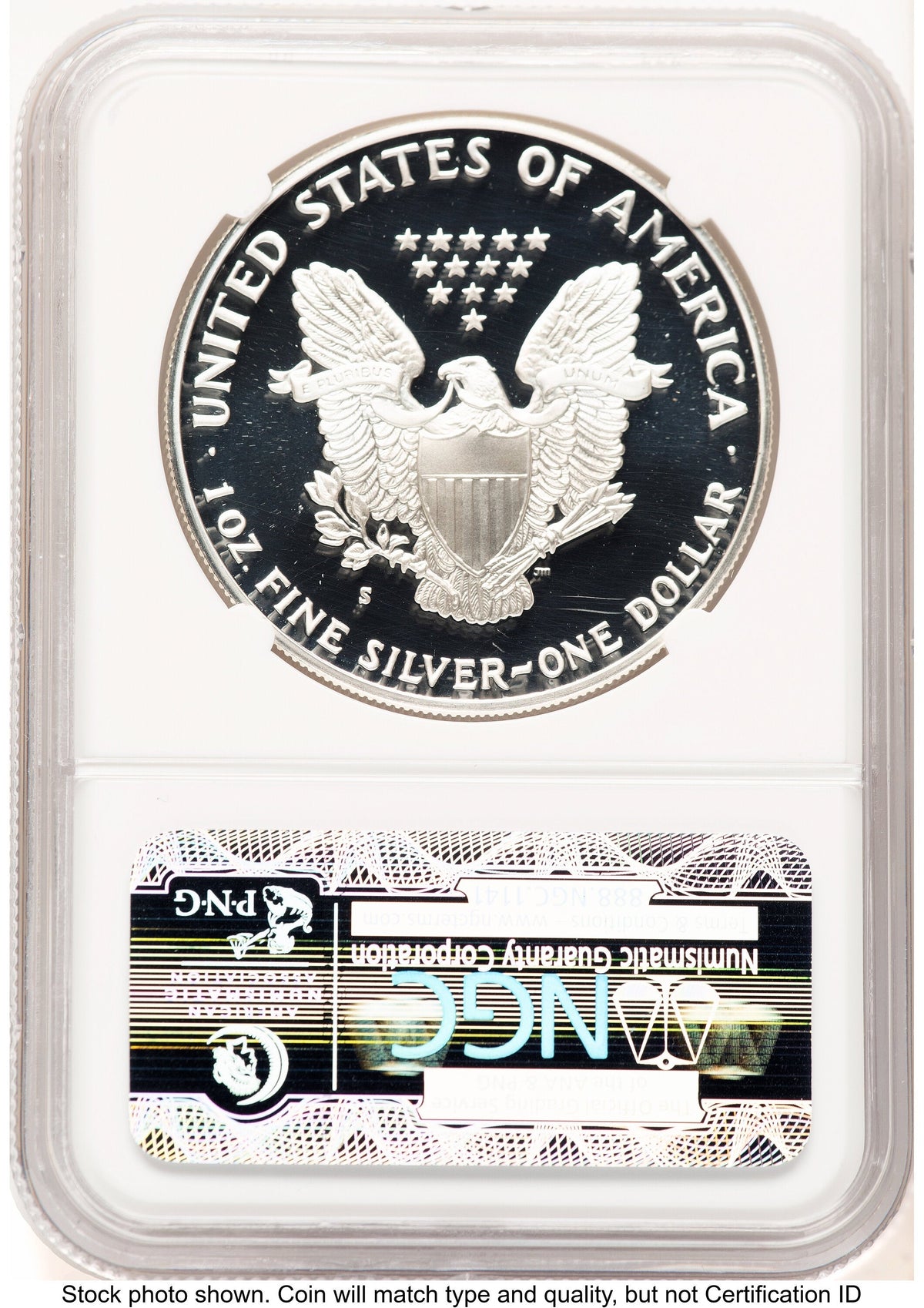 1989-S Proof Silver Eagle 1 oz Brown Label NGC PF70