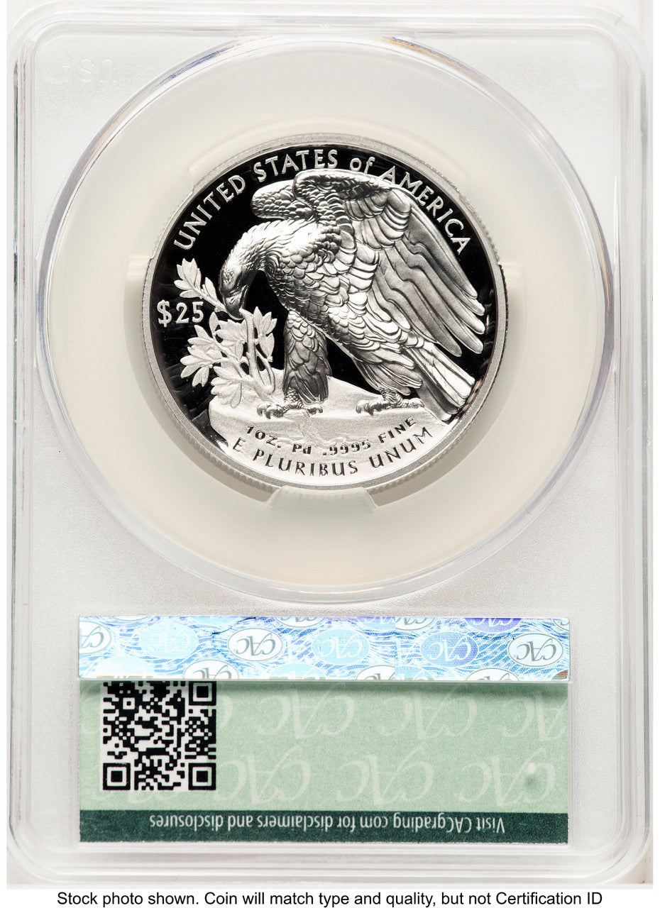 2024-W Palladium Eagle 1 oz Advanced Delivery Ron Drzewucki CACG PR70 (771963045)