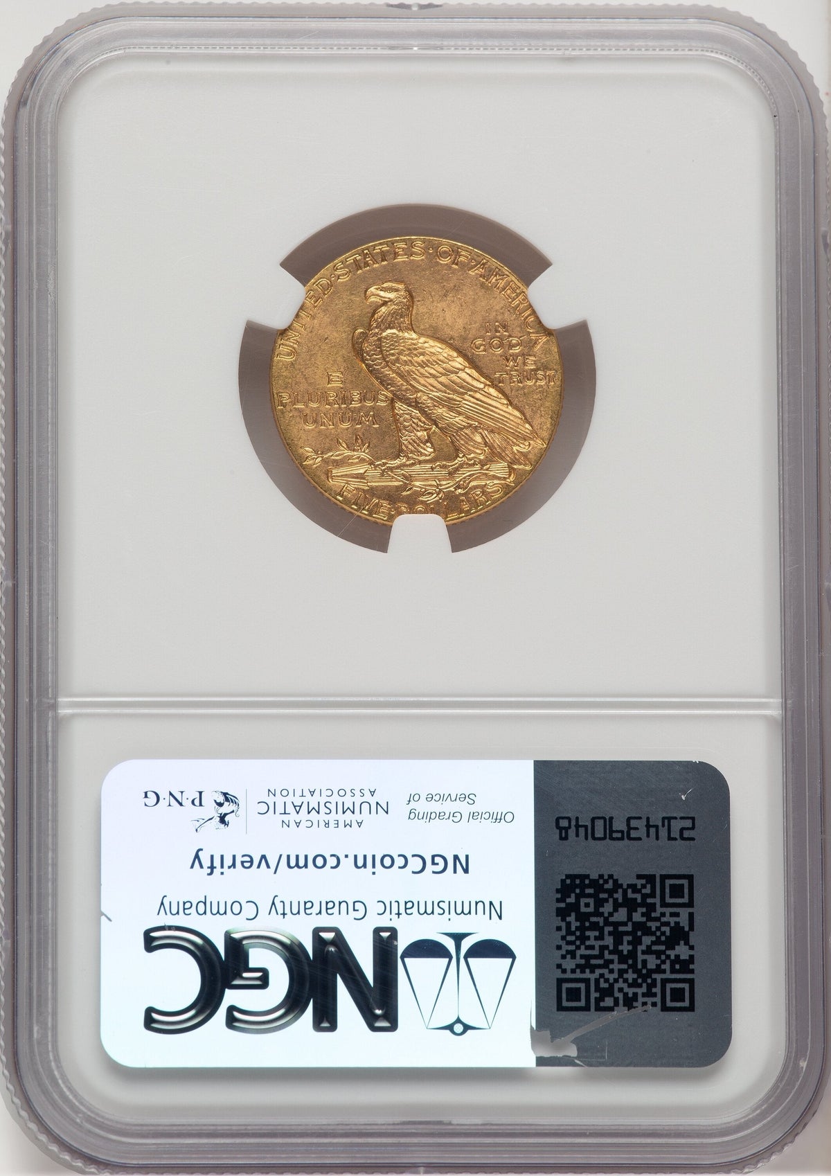 1915 $5 Indian Half Eagle NGC MS65
