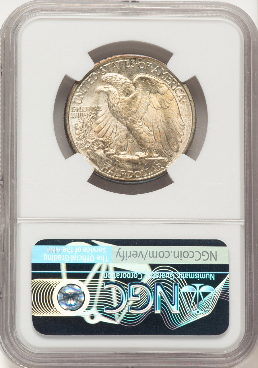1943-D 50C Walking Liberty Half Dollar NGC MS67+