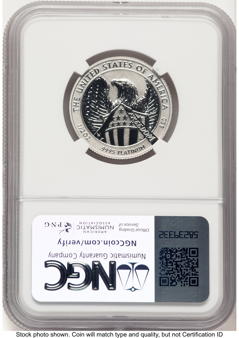 2007-W Reverse Proof Platinum Eagle 1/2 oz Brown Label NGC PF70 (784188013)