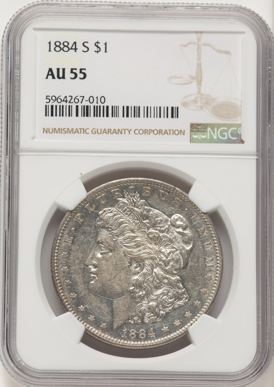 1884-S Morgan Dollar NGC AU55 (784288002)