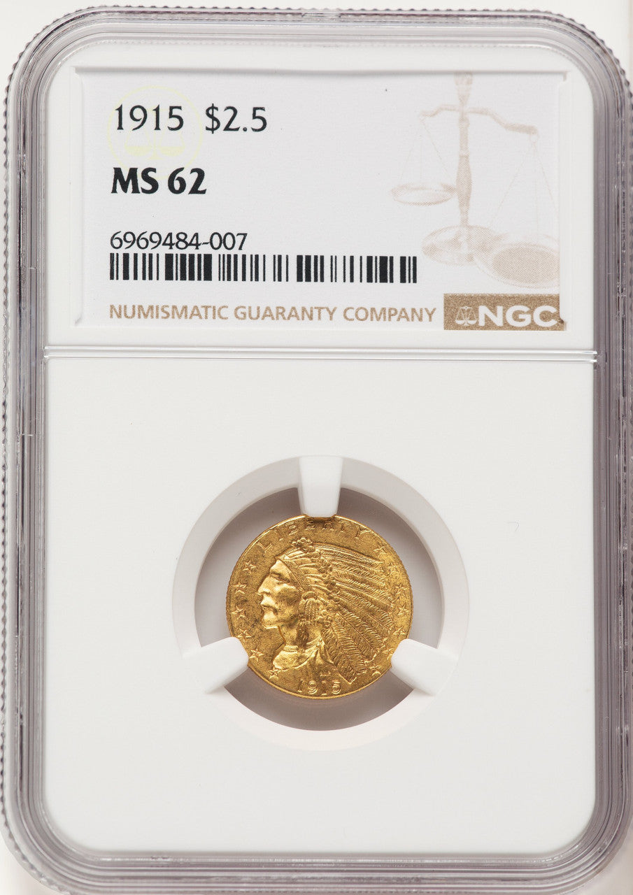 1915 $2.50 Indian Quarter Eagle NGC MS62 (784412063)