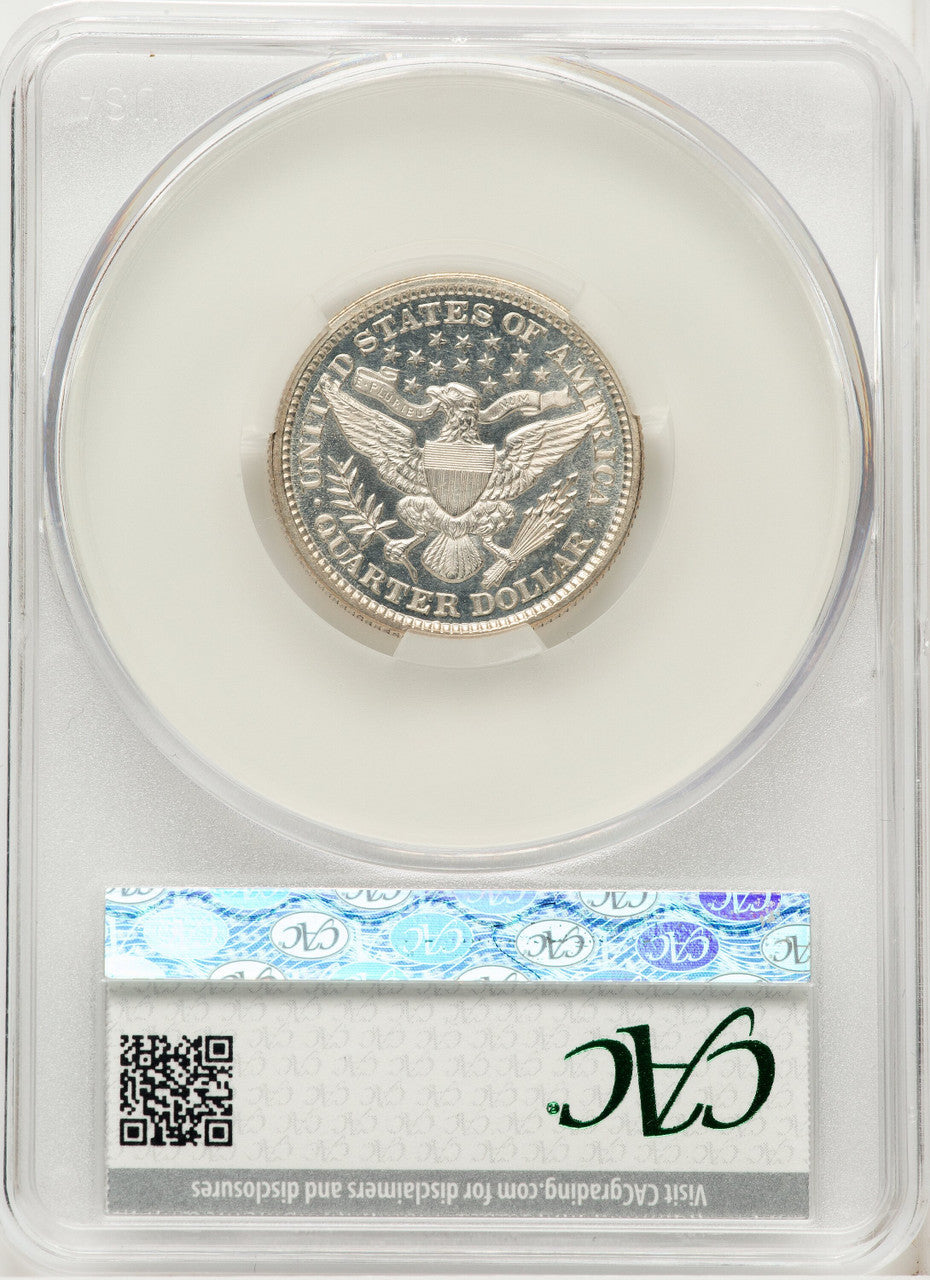 1893 25C CA Proof Barber Quarter CACG PR65