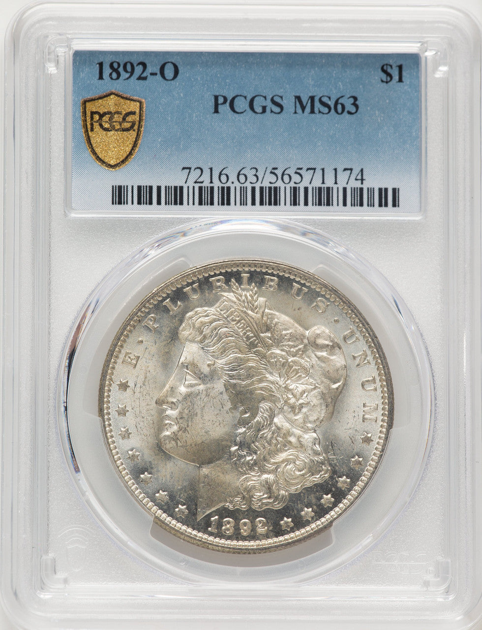 1892-O Morgan Dollar PCGS MS63 (784478049)