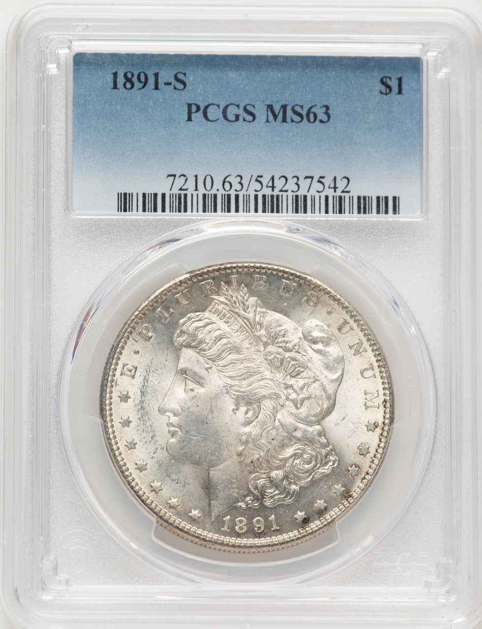 1891-S Morgan Dollar PCGS MS63