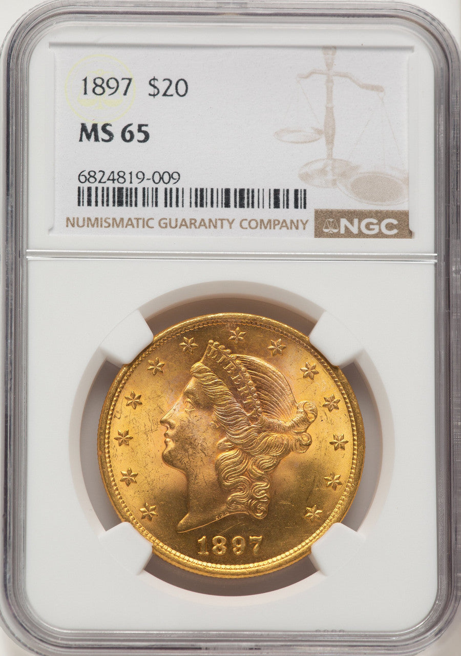 1897 $20 Liberty Double Eagle NGC MS65
