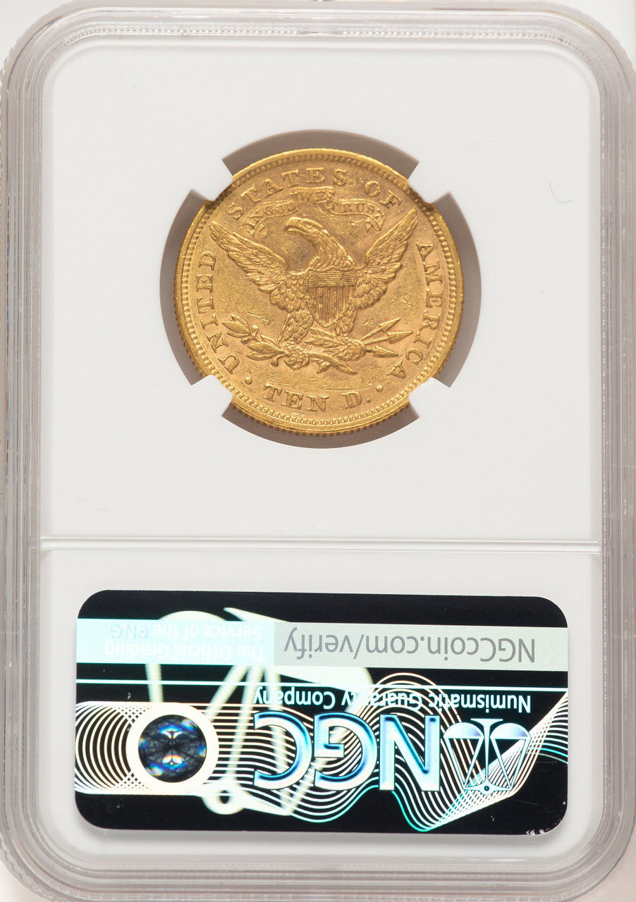 1866 $10 Liberty Eagle NGC AU58