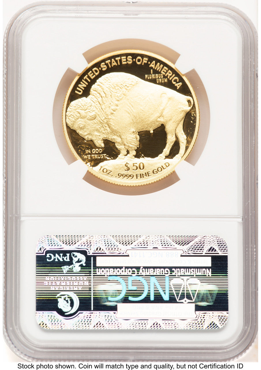 2013-W Proof Gold Buffalo 1 oz ER Blue NGC PF70