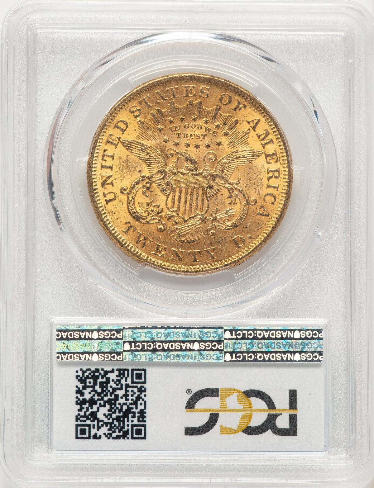 1873 $20 OPEN 3 Liberty Double Eagle PCGS MS61
