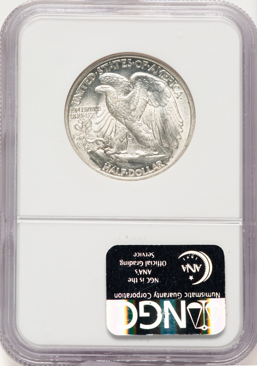 1916-D 50C Walking Liberty Half Dollar NGC MS62
