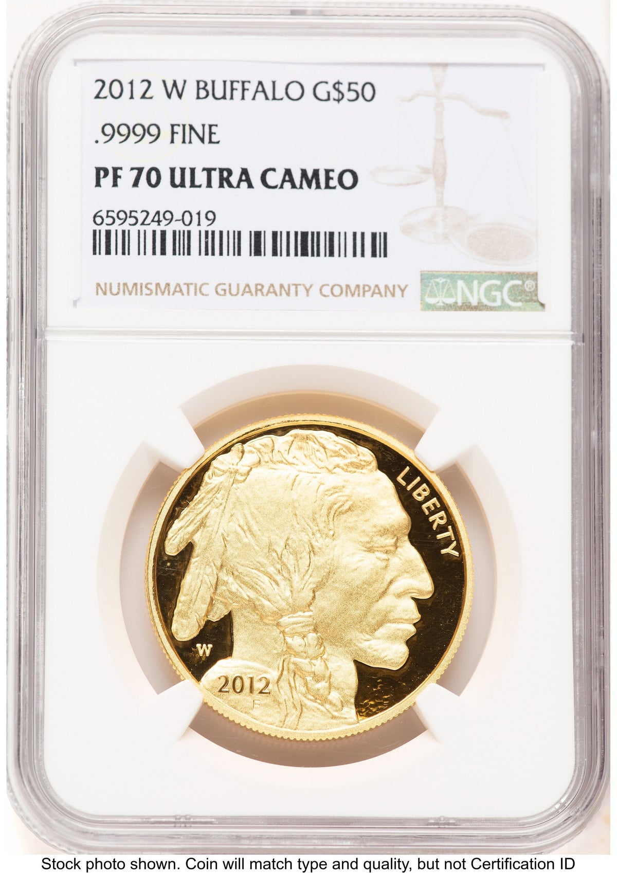 2012-W Proof Gold Buffalo 1 oz 1.00 oz Brown Label NGC PF70