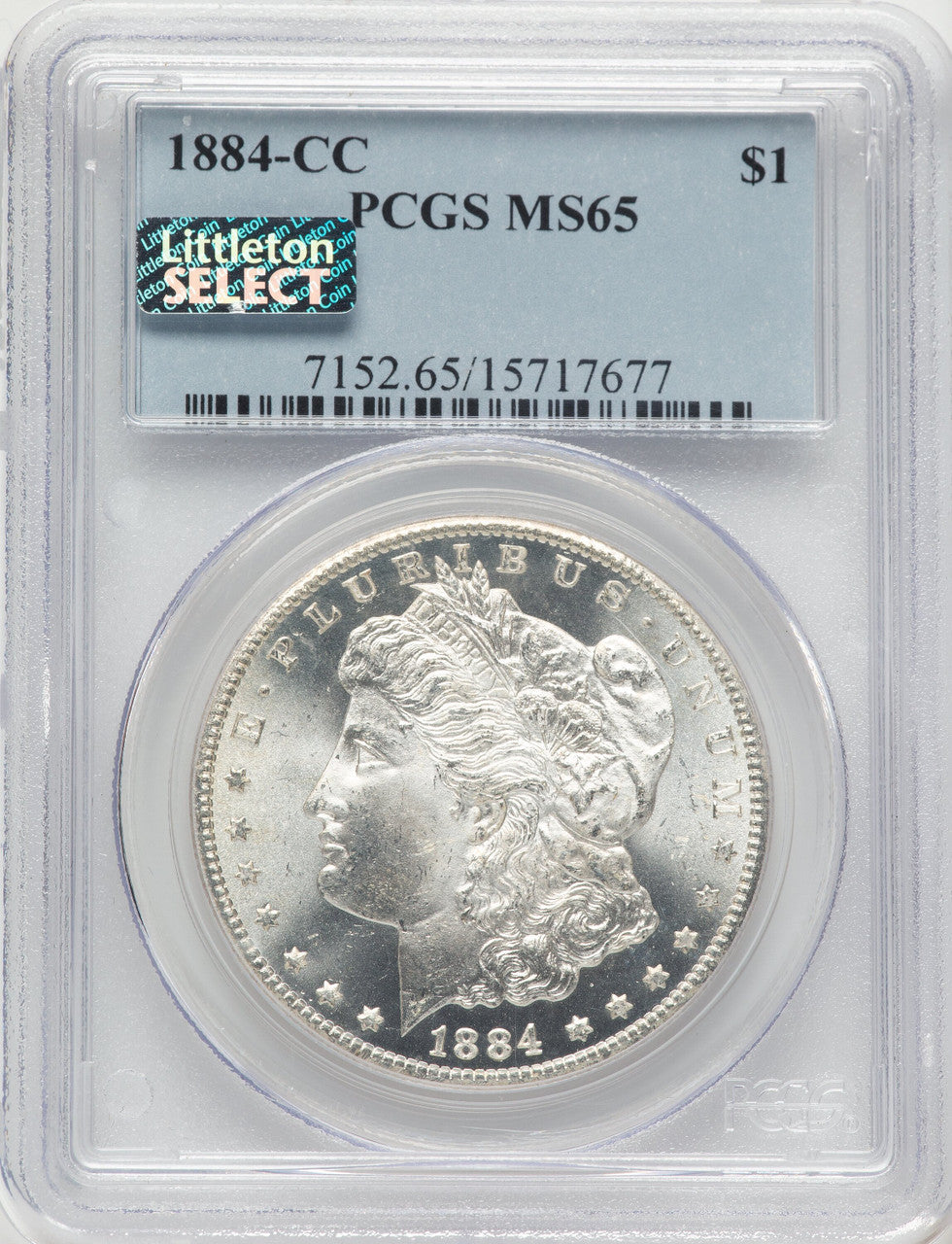 1884-CC Morgan Dollar PCGS MS65