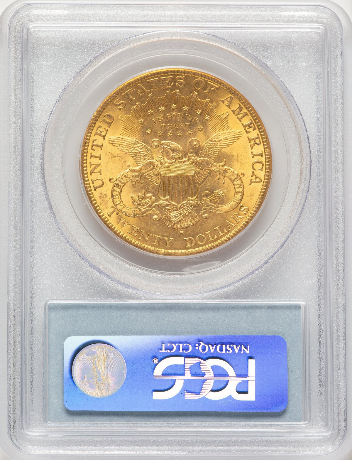 1897-S $20 Blue Label Liberty Double Eagle PCGS MS63