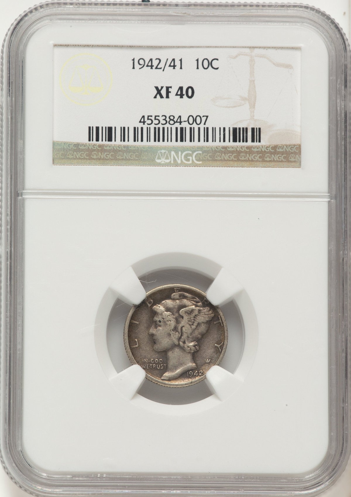 1942/1 10C FS-101 Mercury Dime NGC XF40