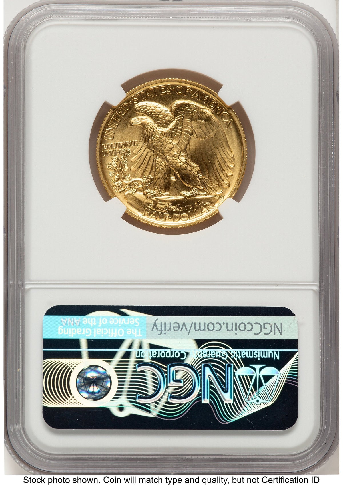 2016-W 50C Walking Liberty 100th Anniversary Gold Centennial Mike Castle NGC MS70
