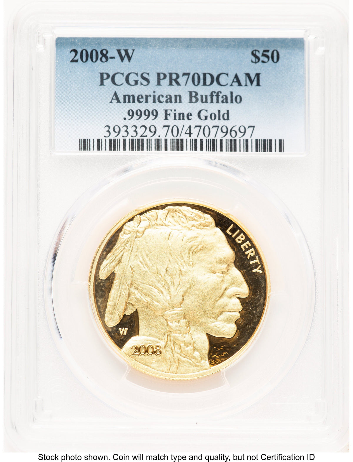 2008-W Proof Gold Buffalo 1 oz Blue Gradient PCGS PR70