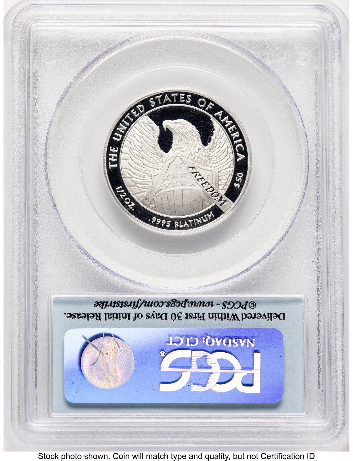2007-W Proof Platinum Eagle 1/2 oz FS Flag PCGS PR70