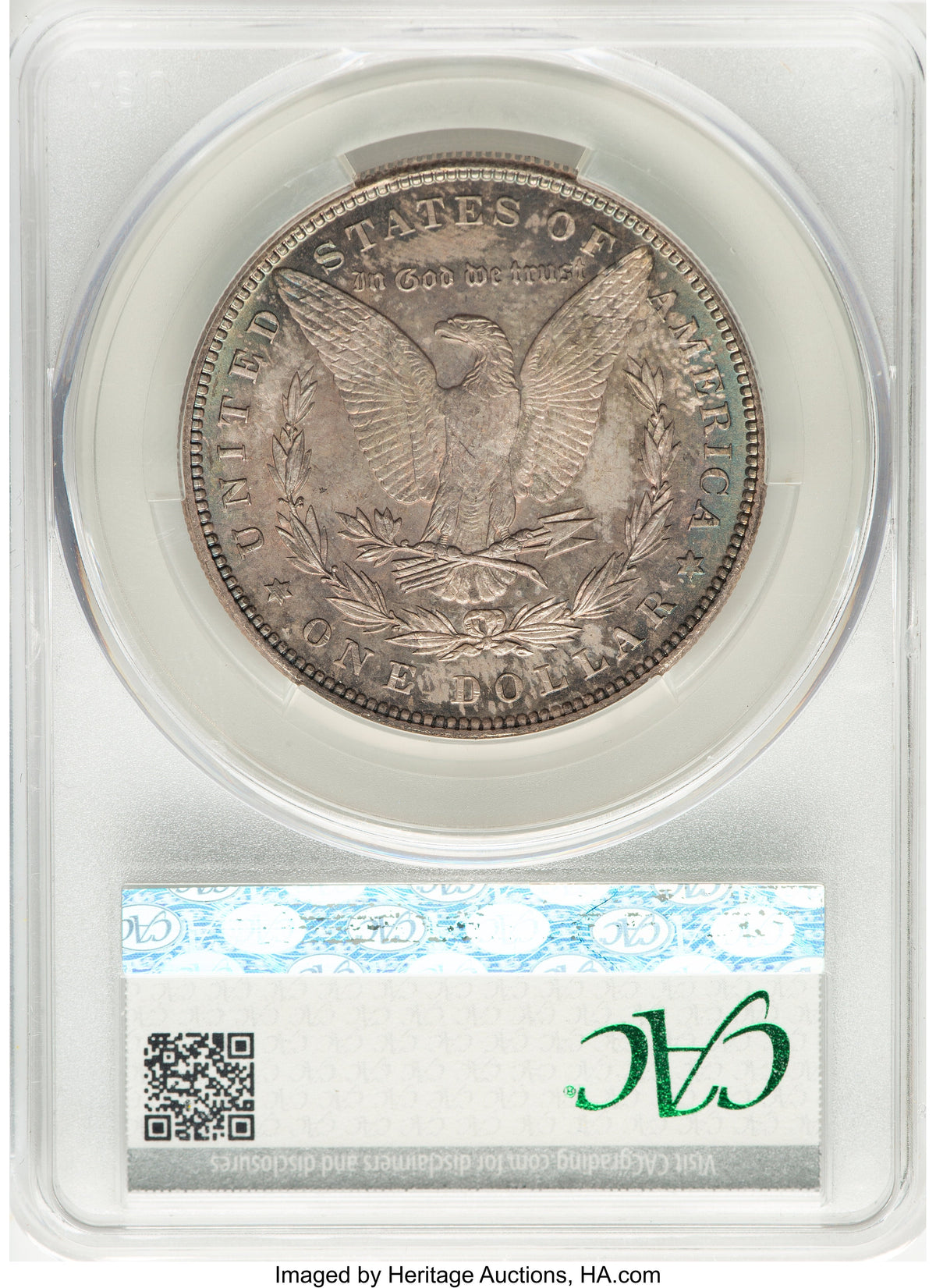 1896 $1 VAM 19 8 in Denticle Morgan Dollar CACG MS66