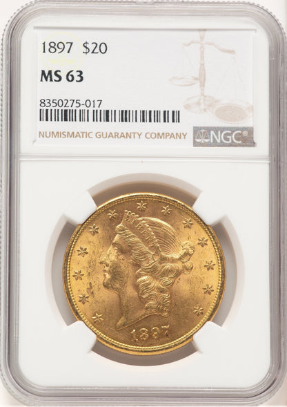 1897 $20 Liberty Double Eagle NGC MS63