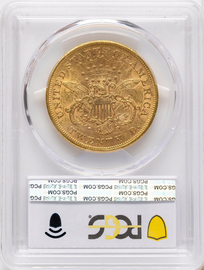 1866-S $20 MOTTO Liberty Double Eagle PCGS AU50