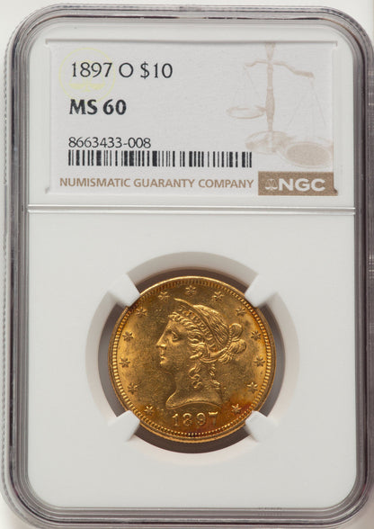 1897-O $10 Liberty Eagle NGC MS60