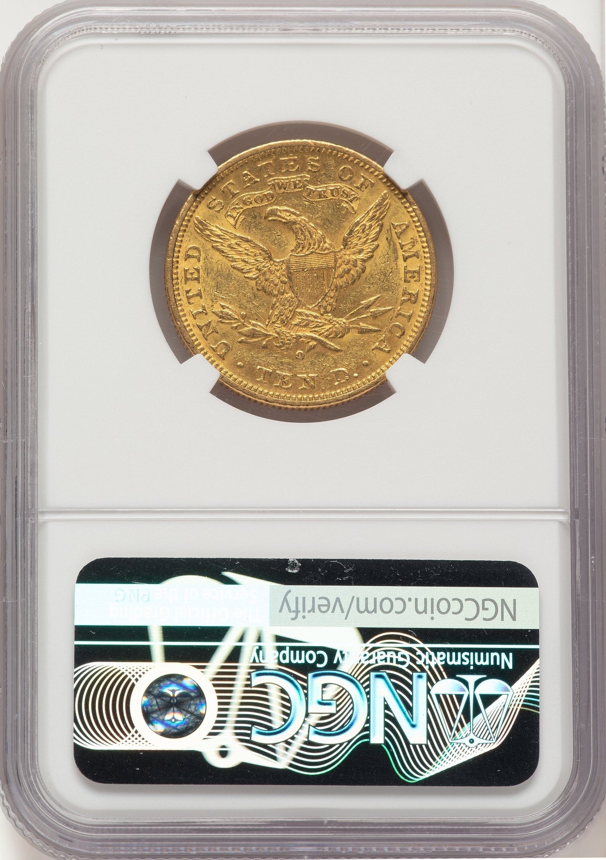 1882-O $10 Liberty Eagle NGC AU58