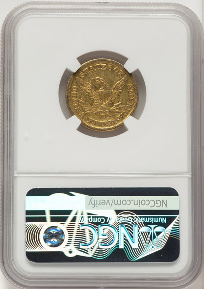 1849-D $5 Liberty Half Eagle NGC AU53