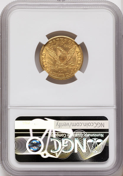 1892-CC $5 CAC Liberty Half Eagle NGC MS62