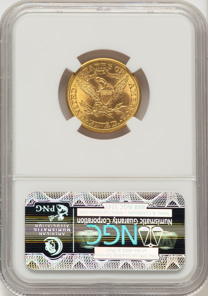 1908 $5 Liberty Liberty Half Eagle NGC MS66