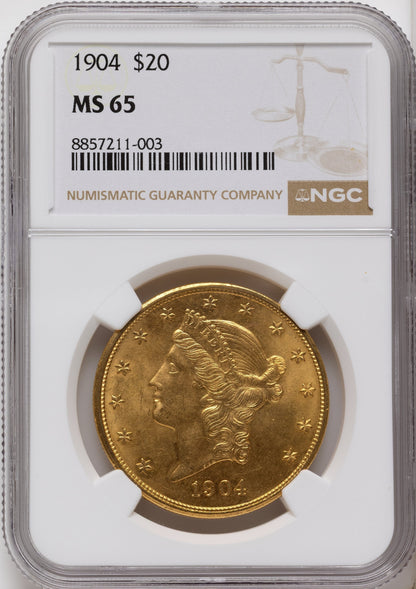 1904 $20 Liberty Liberty Double Eagle NGC MS65