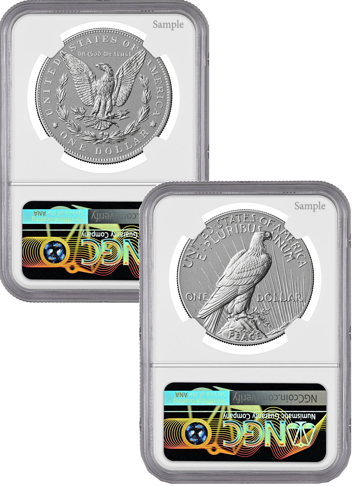 2026-P Morgan and Peace Dollar Reverse Proof 2-Coin Set NGC PF70 FDOI Hancock Label
