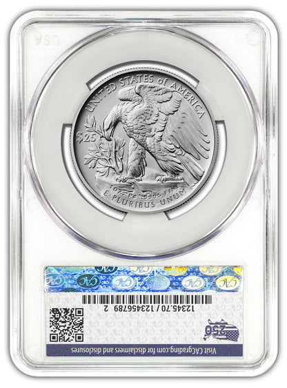 2026-W (1776-2026) $25 Dual Date Liberty Bell Privy Palladium Eagle AD CAC MS70 Flag