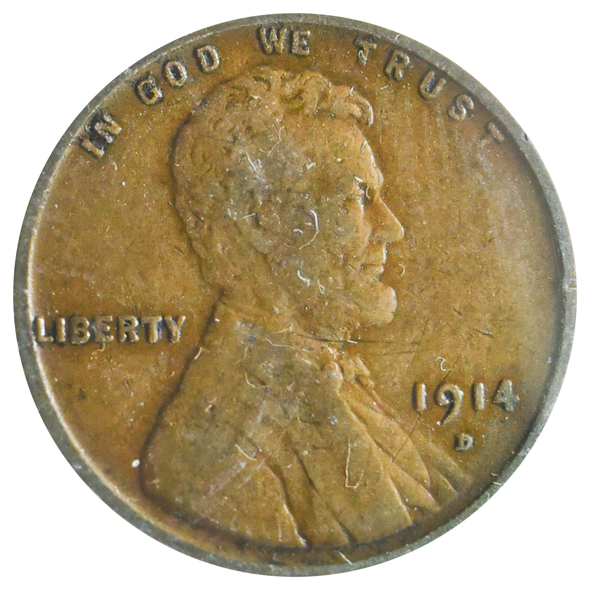 1914-D Wheat Cent (F)